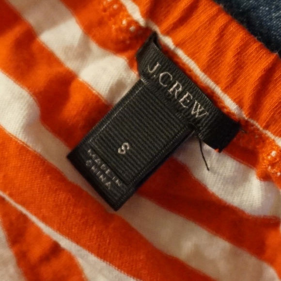 **J. Crew off the shoulder red striped w/ tassle top** - Picture 4 of 4